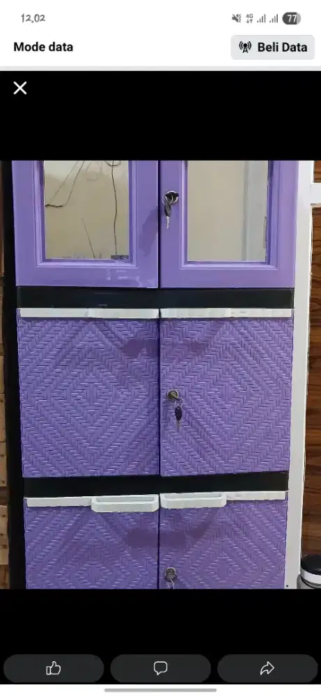 Lemari susun 3 kunci