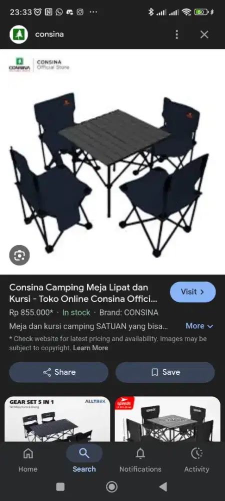 Kursi camping oudoor lipat XXXL