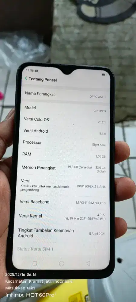 Opo. A5s.  3/32. Mnus kondisi kurang mlus SMA tombol volume ga bisa