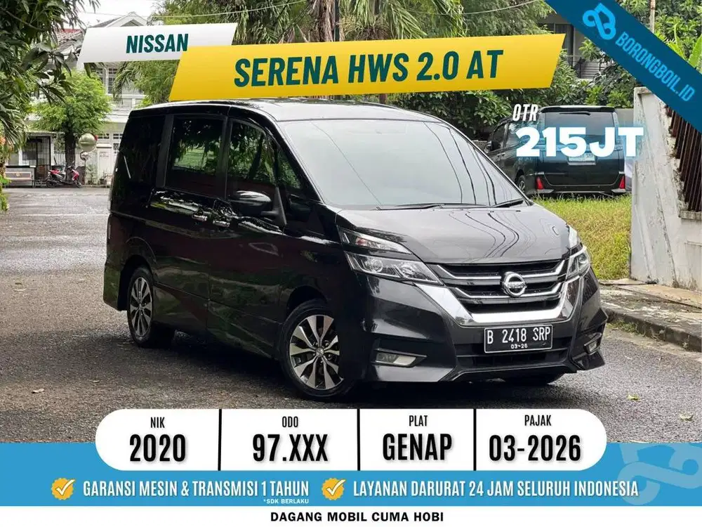 DP 5JT SERENA C27 HWS 2.0 AT 2020 SIAP PAKAI
