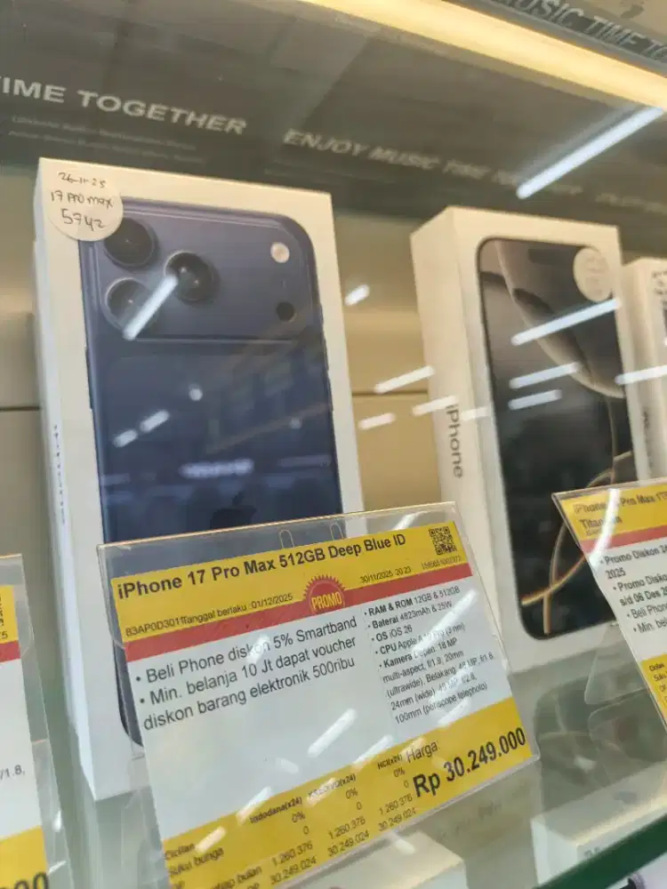 I phone 17 promax 512 gb deep blue promo cicilan akhr tahun