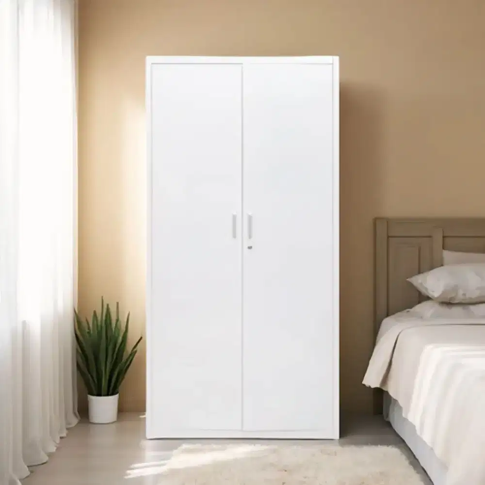 LEMARI PAKAIAN BESI 2 PINTU