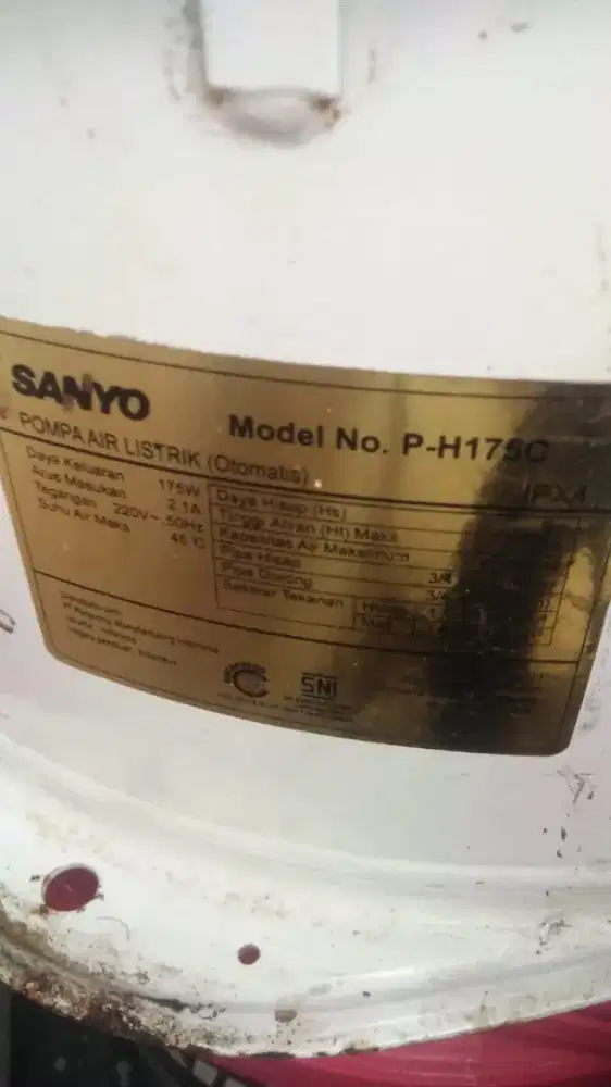 Jual pompa air Sanyo