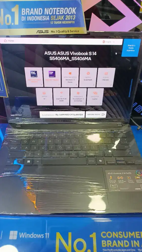 Asus vivobook s14 oled dengan cicilan 0% home credit