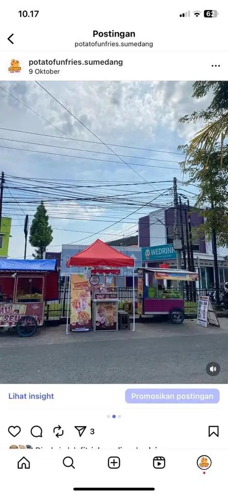 Dijual all in kemitraan & stand lengkap siap jualan Potato Fun Fries