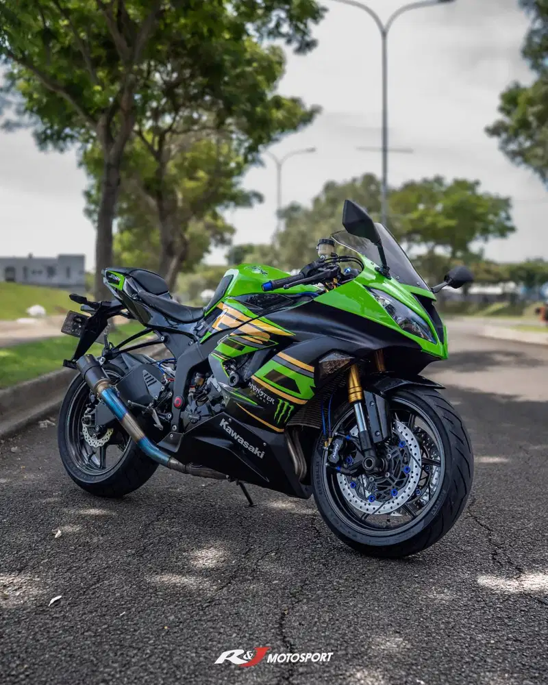 Kawasaki ZX636 ZX 636 ZX6 Nik 2014 ABS Warna Hijau Knalpot Racing