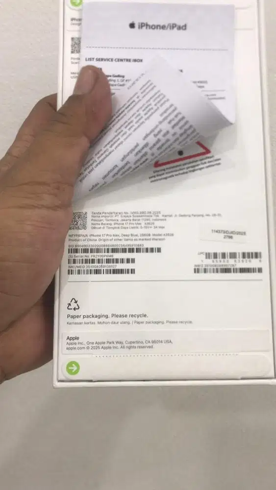 Iphone 17 promax 256 ibox