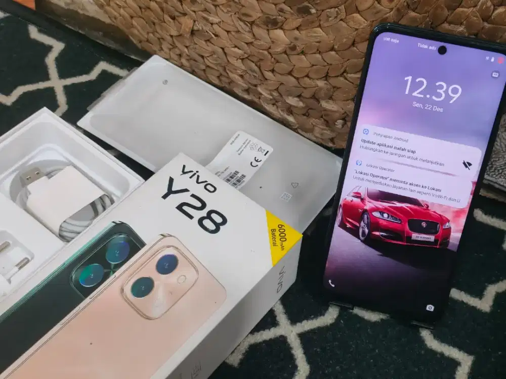Vivo y28 ram 8/256 fullset mulus no minus  flashcarge siap pakai