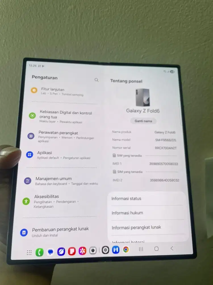 bismillah di jual samsung Z fold 6 12/256 GB