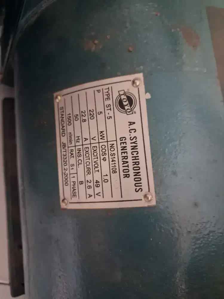 Generator A.C SYNCRONOUS Toyo