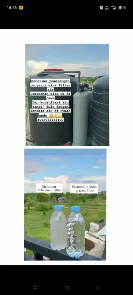 Filter penjernih air sumur / PDAM