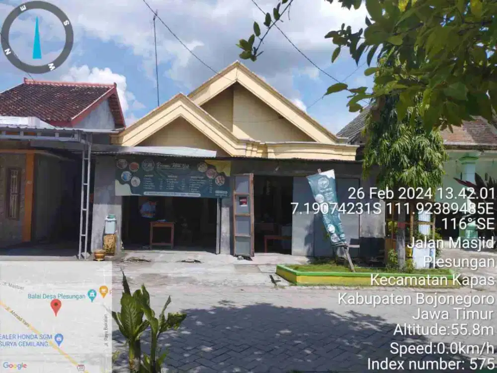 DIJUAL RUMAH 
KEL. : PLESUNGAN
KEC  : KAPAS
KAB  : BOJONEGORO