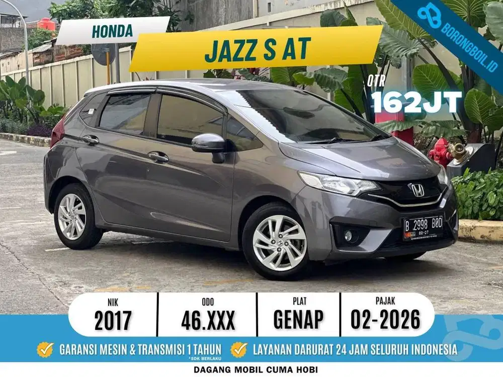 Honda Jazz S AT 2017 abu abu Metalik