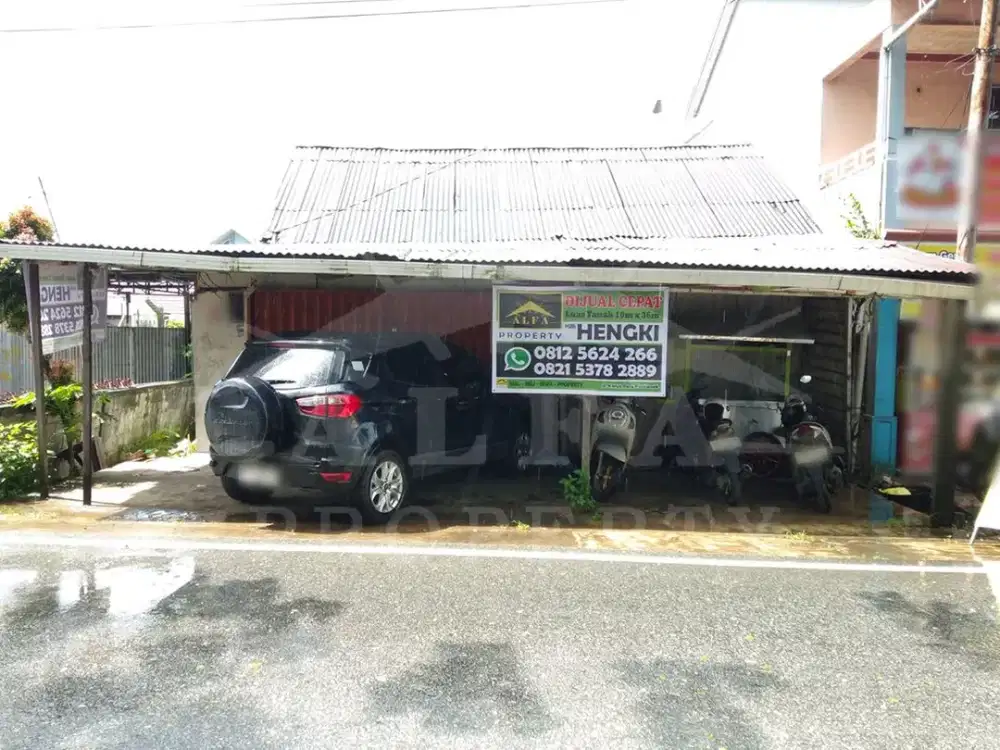 Jual Tanah Plus Rumah Dekat Pusat Perbelanjaan Cocok Bangun Ruko