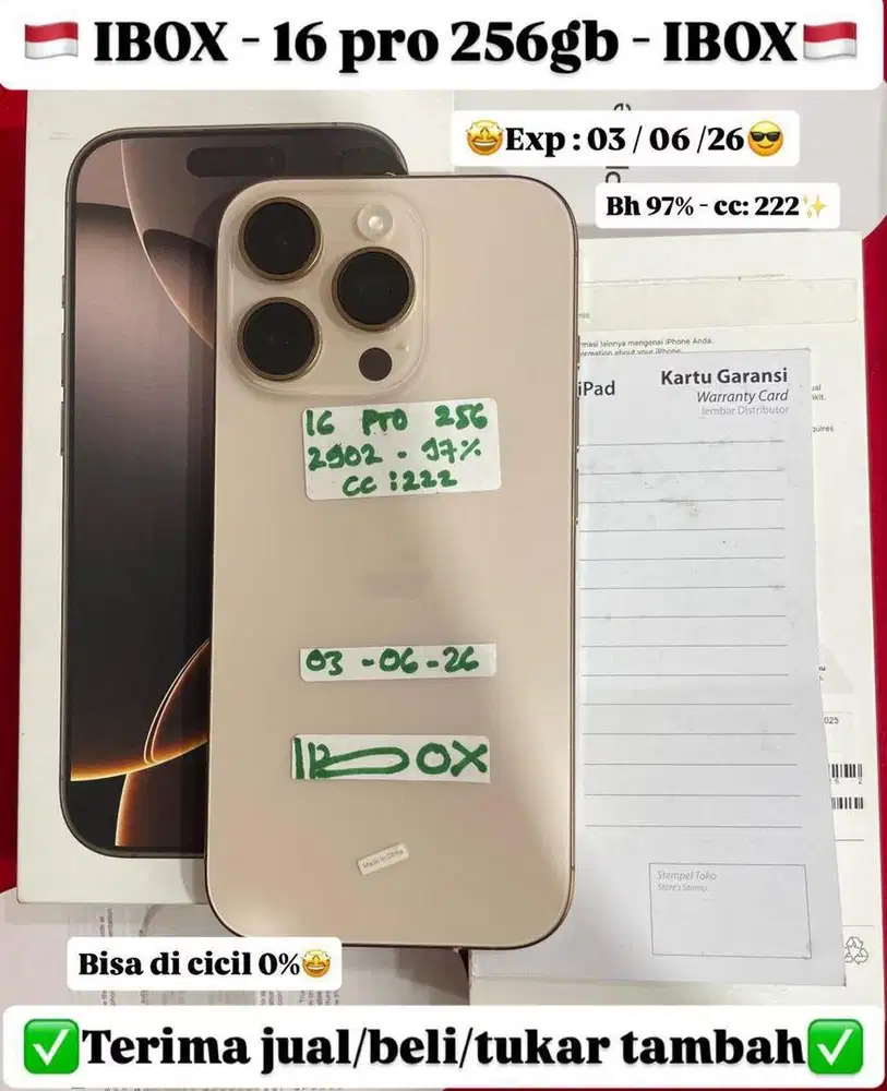 Iphone 16 Pro 256 Gb Desert Titanium Resmi ibox
