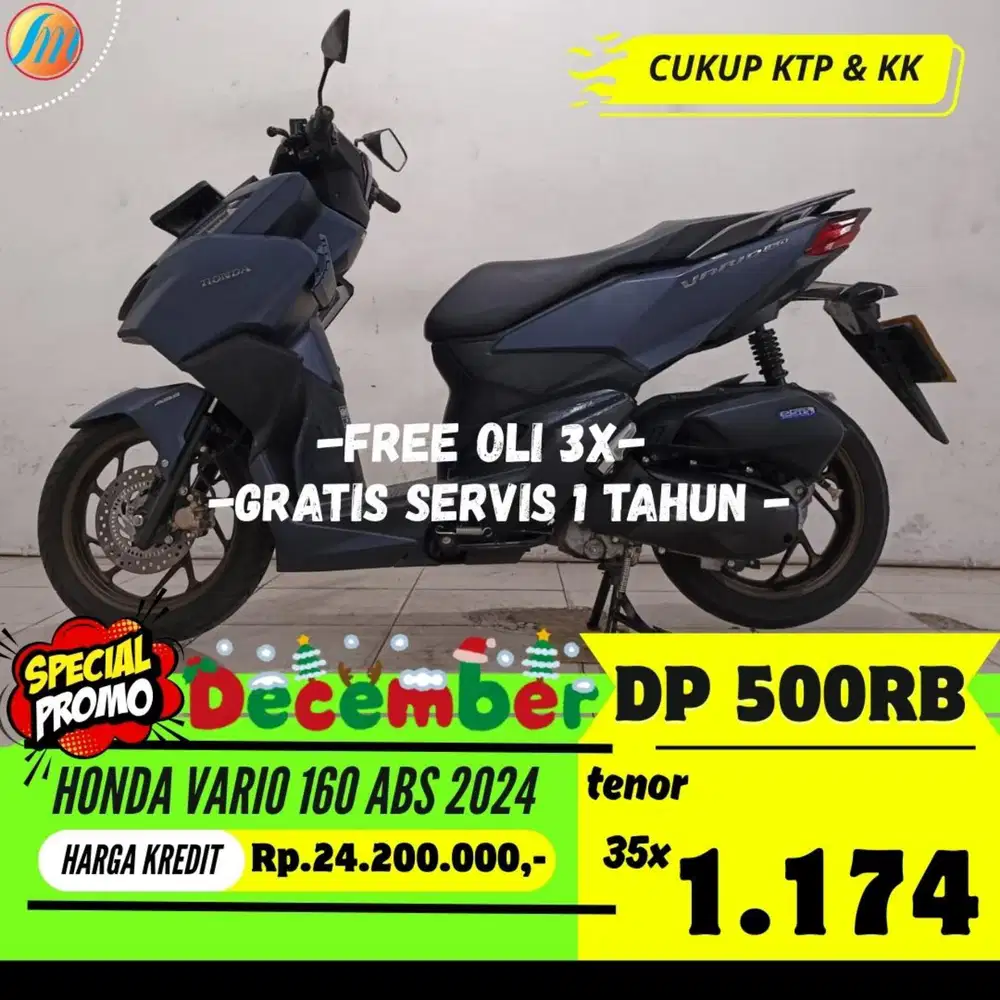 HONDA VARIO 160 ABS 2024 DP HANYA 500RB ANGSURAN TERJANGKAU BERGARANSI