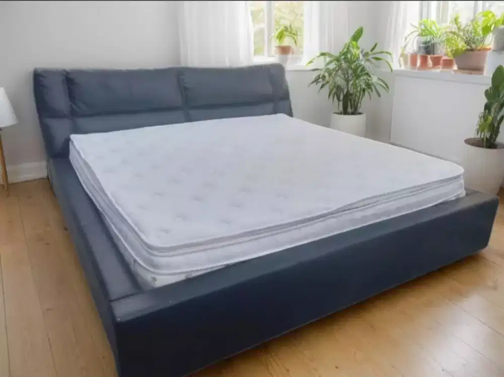 For sale Springbed Serta Signature bedframe kulit Cellini uk 200
