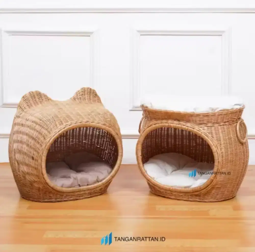 Keranjang rotan/tempat tidur rotan untuk hewan peliharaan