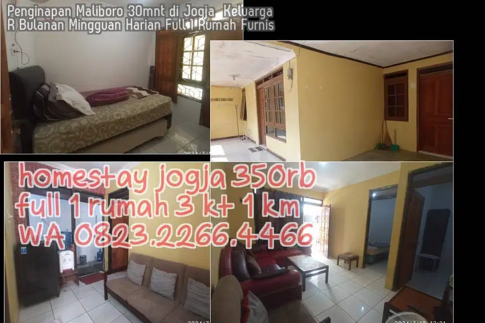 Penginapan Maliboro 30mnt di Jogja  Keluarga R Bulanan Mingguan Harian