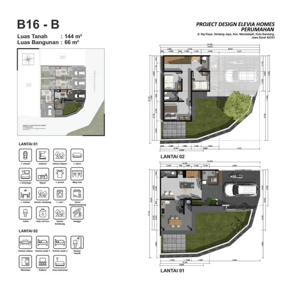 ELEVIA HOMES MANDALAJATI RUMAH 3KT 900 JT