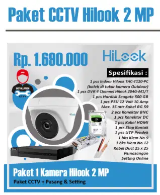 Paket 1 Kamera + Pemasangan promo