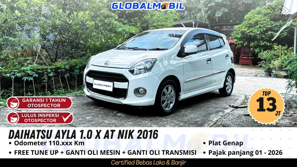 Daihatsu ayla X elegant Matic at genap