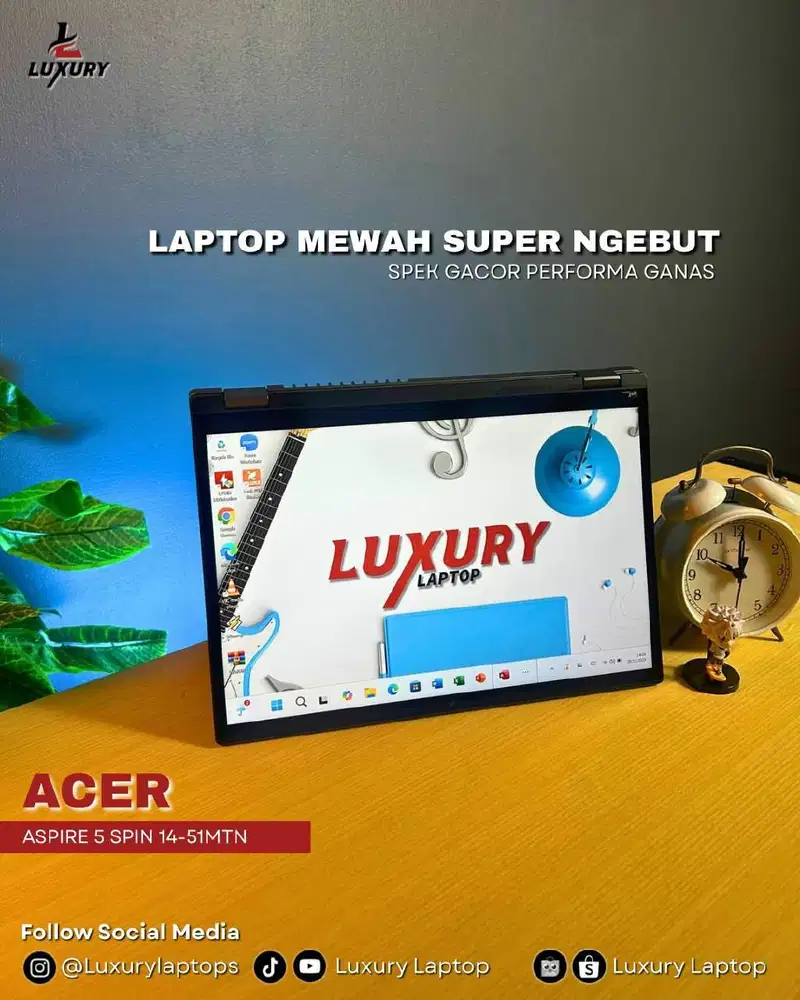 LAPTOP ACER ASPIRE 5 SPIN 14-51MTN 13TH GEN CORE I7 JUAL MURAH BU SSD