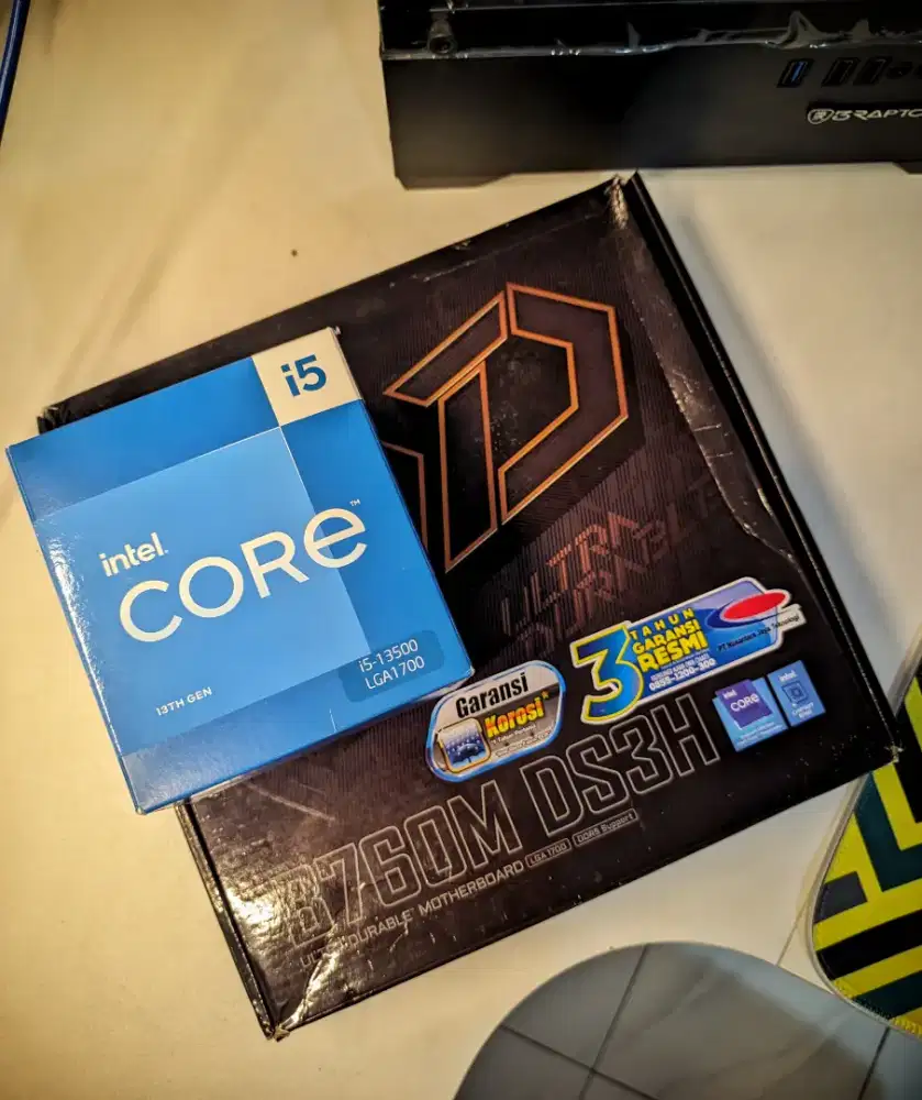 siap pakai pc part intel i5 13500 series / mobo ddr5 gigabyte