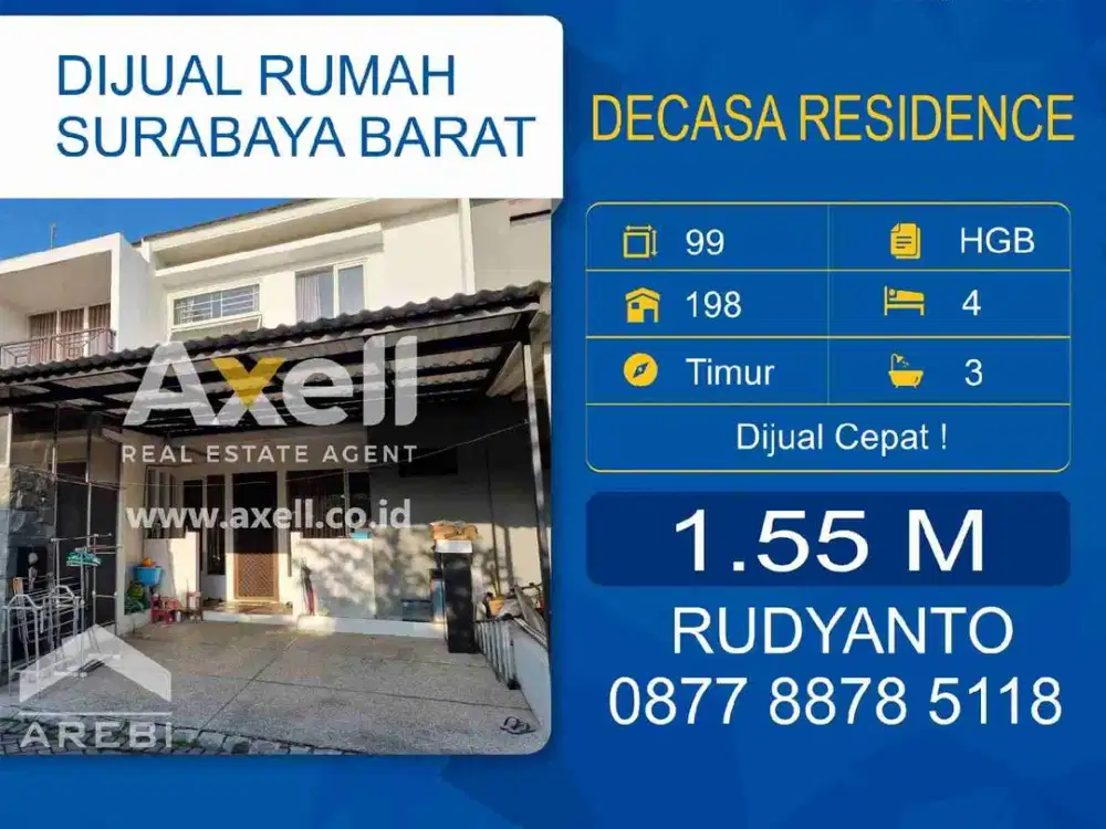 Rumah Decasa Residence Lakarsantri Dijual