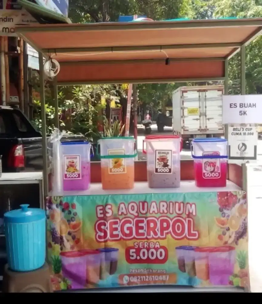Di jual Gerobak Es Aquarium