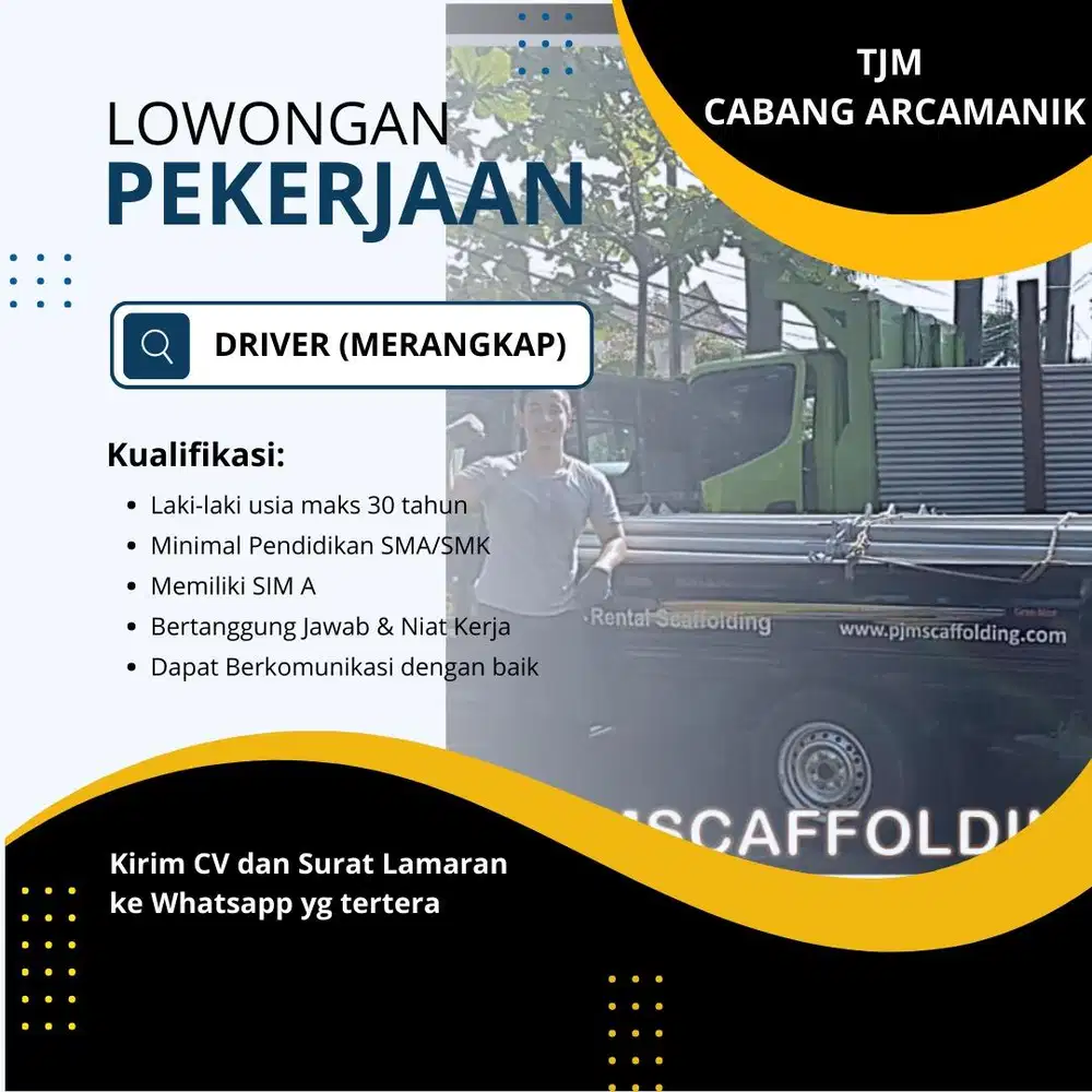 Dicari Driver bertanggung jawab