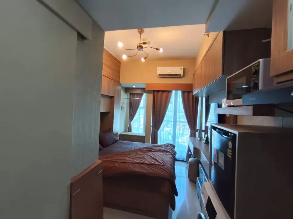 SEWA APARTEMEN AMOR STUDIO FULL FURNISH LT 15 AREA TAMAN INDOOR PAKUWON CITY MALL