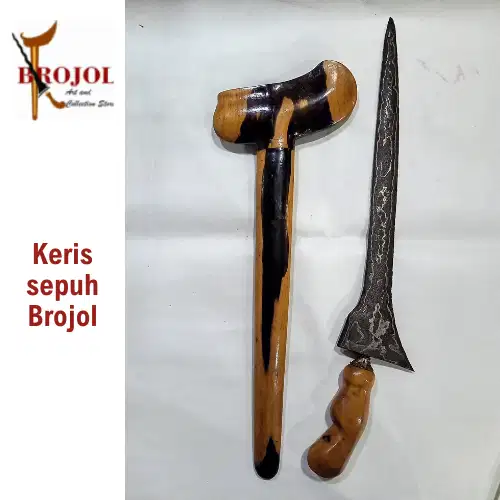 Keris sepuh Brojol Pamor Wengkon Isen Gonjo iras tangguh Tuban sepuh