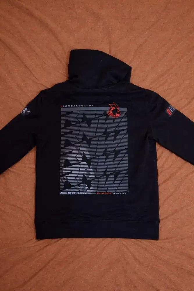 Hoodie Rabbit & Wheels Casual Reguler Red size L