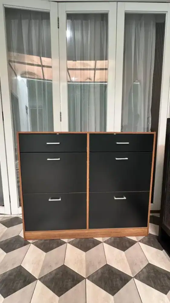 Rak Kabinet Sepatu 4 Tinggat 2 Laci