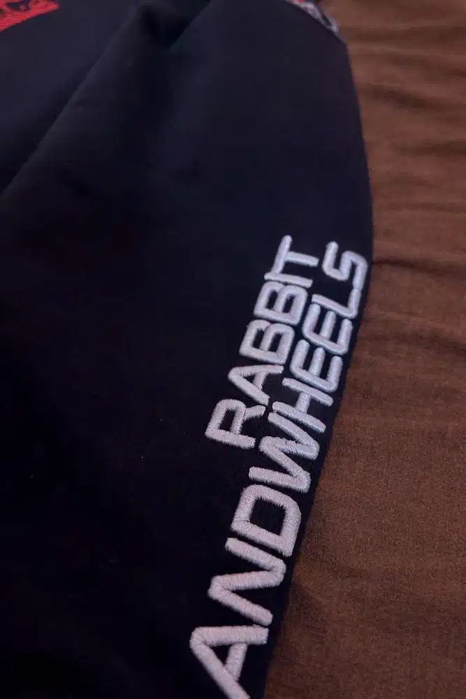 New Hoodie Rabbit & Wheels Casual Reguler Red size L