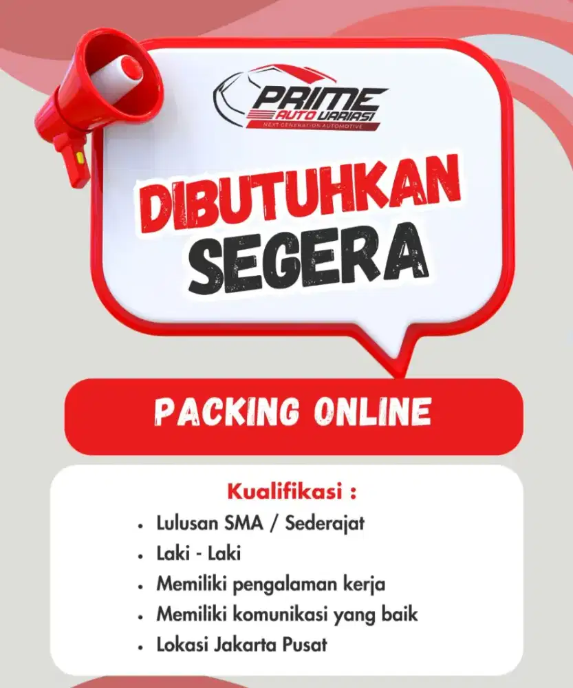 Kerjaan packing online shop