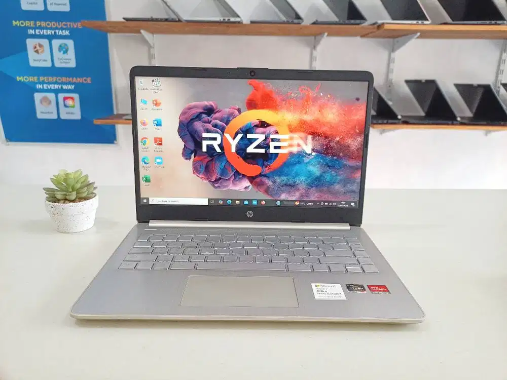 Laptop bekas Hp 14s-FQ1006AU, AMD Ryzen 5 5500U, Ram 8 GB