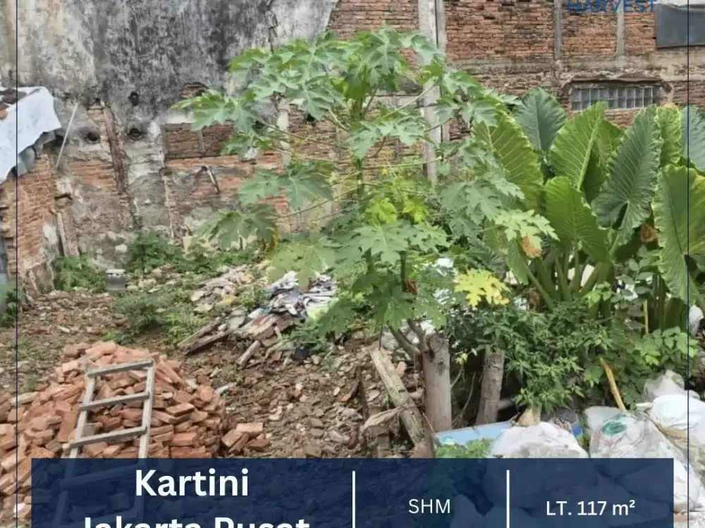 DIJUAL MURAH TANAH SIAP BANGUN LEBAR 8 METER DI KARTINI JAKARTA PUSAT