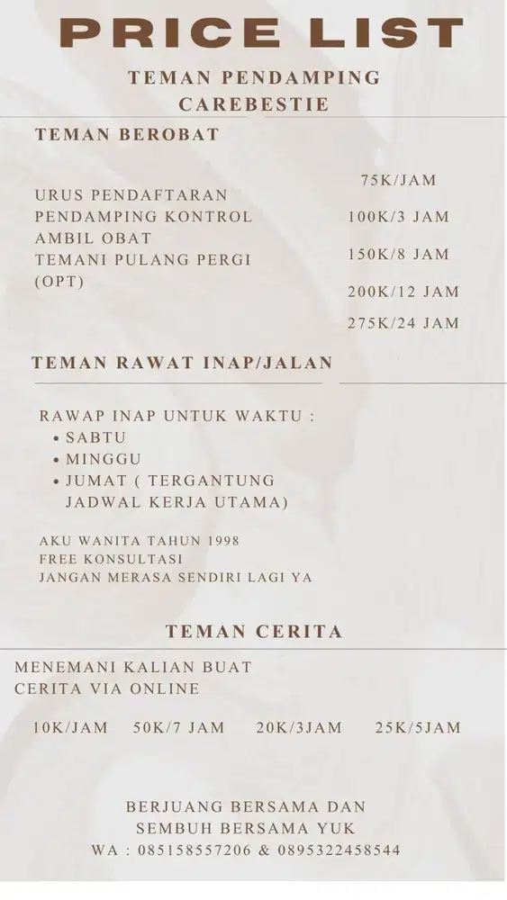 Jasa Caregiver Pasien dan Non Pasien