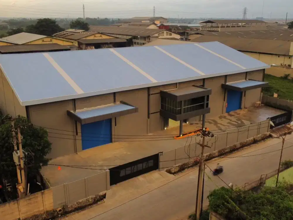 Jual gudang besar siap pakai di kawasan industri Mekarjaya Sepatan Tangerang