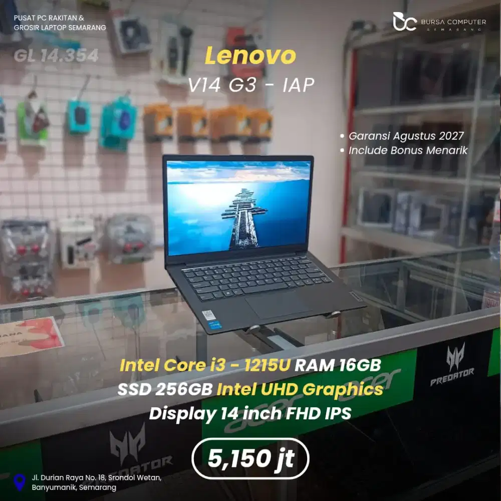 LENOVO V14 G3-IAP | Core i3 1215U 16GB 256GB