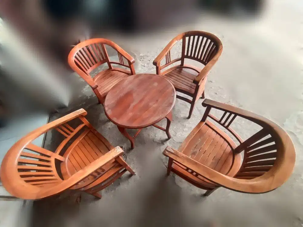 4 Kursi Lenong Jati+meja