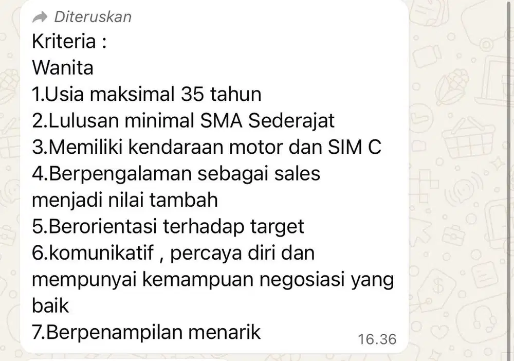 Dicari sales Marketing