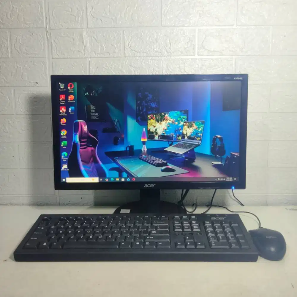 Mini PC Acer set LED 20in Acer + Keyboard Mouse Tinggal Pakai Murah