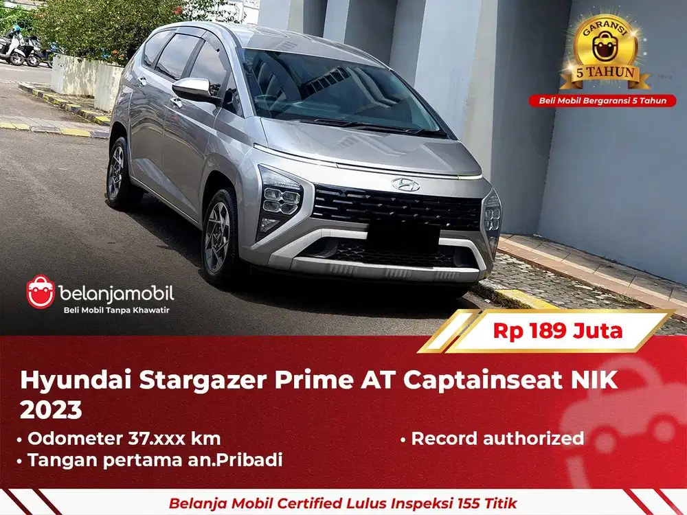 [ GARANSI 5TH ] Hyundai Stargazer Prime AT Captain Seat 2023 2024