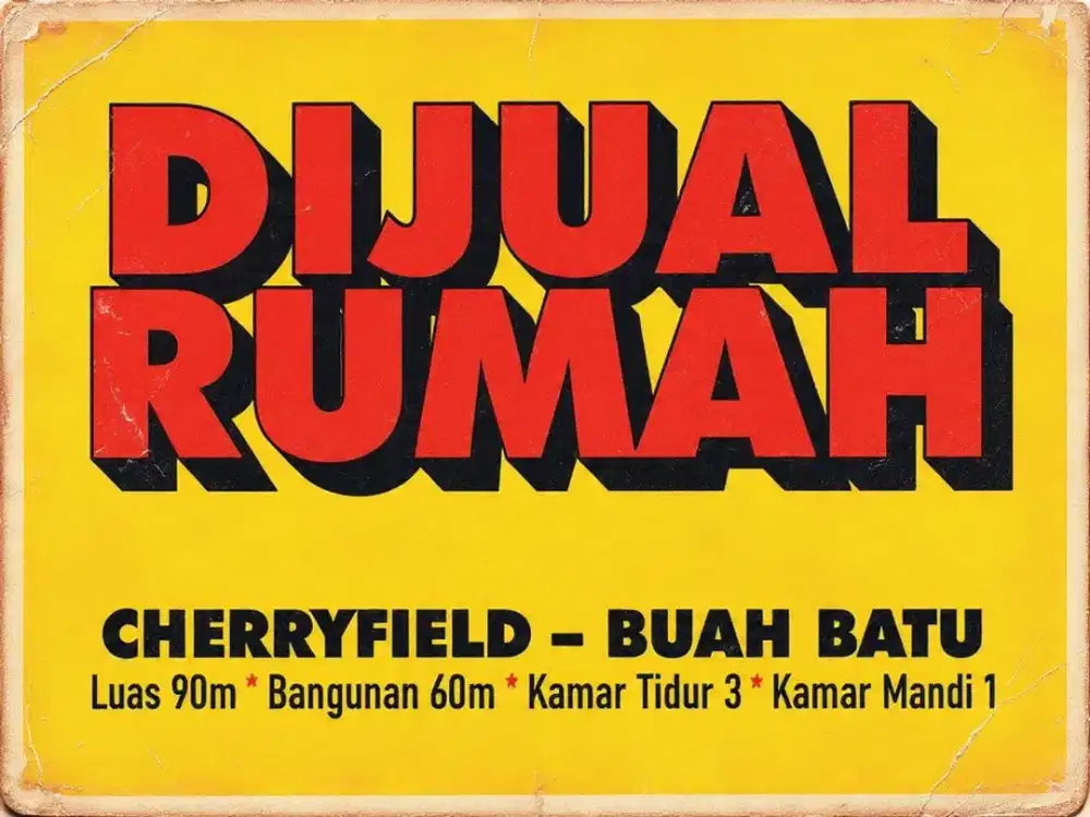 JUAL RUMAH MURAH, CHERRY FIELD, BUAH BATU, CIGANITRI, BOJONGSOANG,