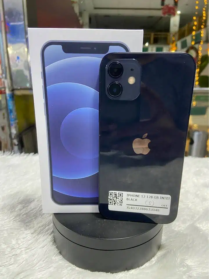 Second IPHONE 12 128gb BLACK All Op INTER Mantapp