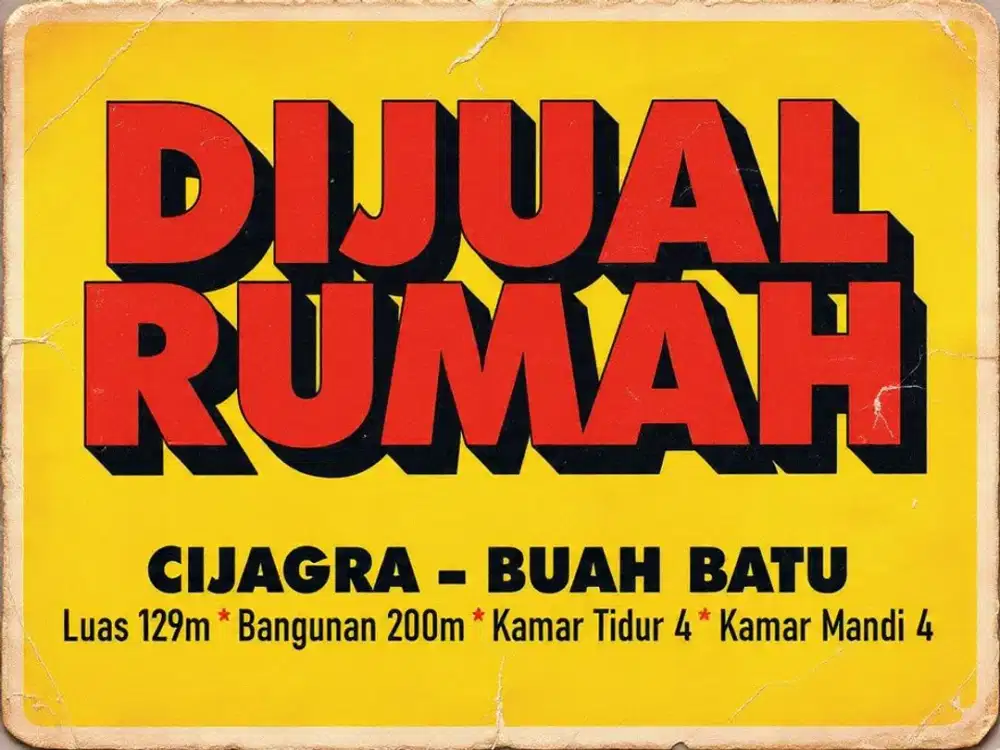 JUAL RUMAH MURAH, CIJAGRA, BUAH BATU, TURANGGA, LENGKONG, BATUNUNGGAL,