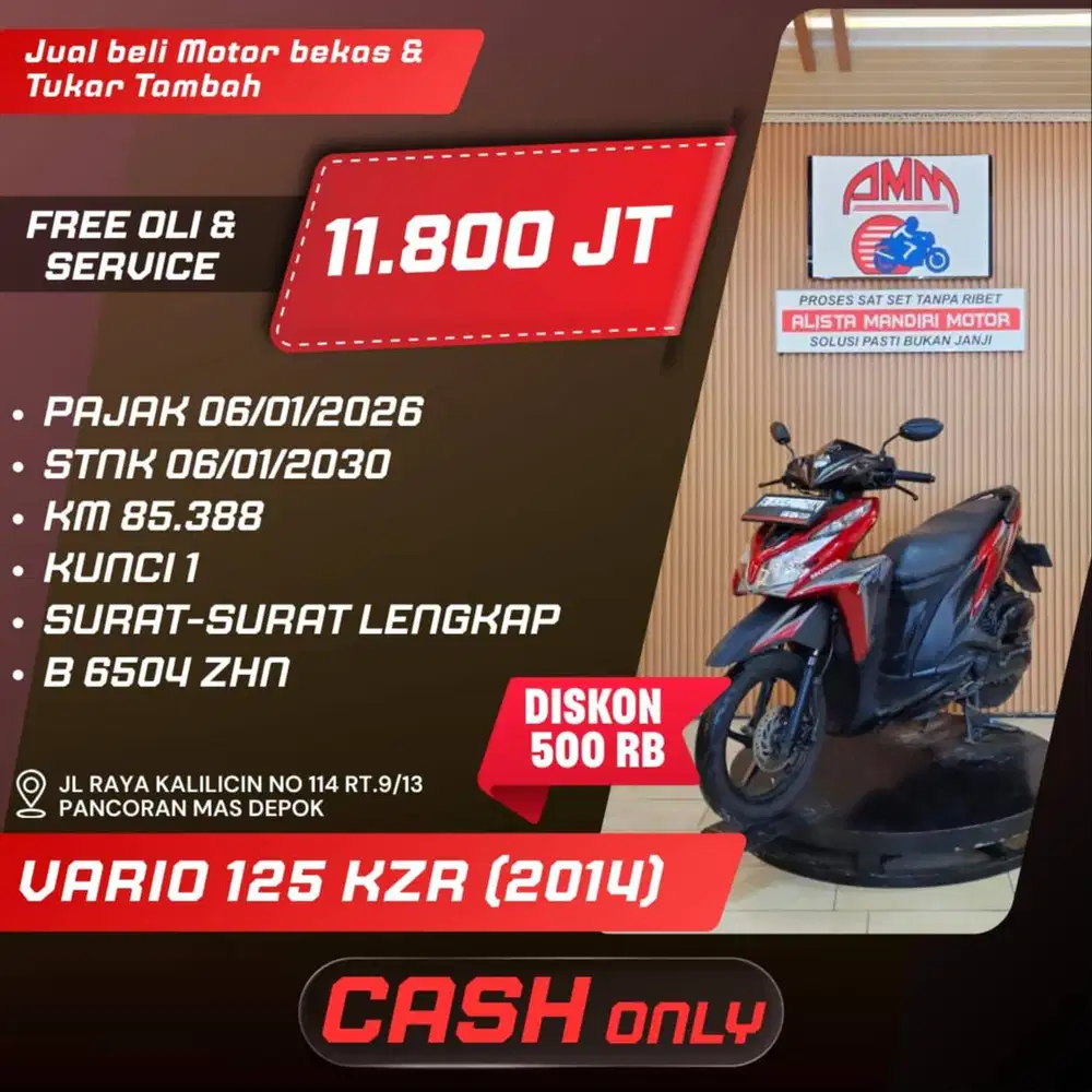 VARIO 125 KZR 2014 CC 0% KREDIVO TOKPED SPAYLATER INDODANA GOPAYLATER